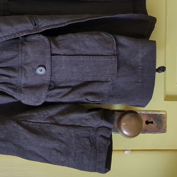 Free People Oversized Navy Linen Jacket S Boho - Picture 2 of 9